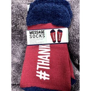 Willow Street Unisex Message Socks #Thankful Cosy Thanksgiving Fun SZ OS: NWT